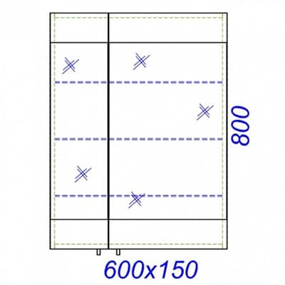 Зеркало для ванной комнаты AQWELLA Бриг 60 В63/W белый Br.04.06/W - фото 10473