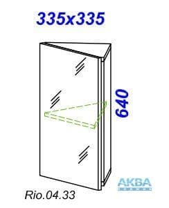 Зеркало для ванной комнаты AQWELLA Рио угловой В33 Rio.04.33 - фото 10493