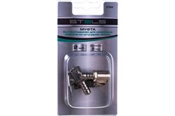 Муфта STELS быстросъемная для колесного ниппеля со штуцером елка под шланг 8 мм, 2 шт.57063 - фото 105053