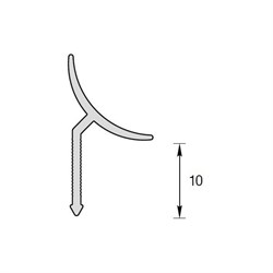 Раскладка под плитку ИДЕАЛ 008 10мм внутренняя 2,5м слоновая кость - фото 105654