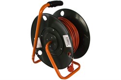 Удлинитель силовой на катушке GLANZEN 4 гн. ПВС 2*0,75 арт.ЕВ-50-001 - фото 105959