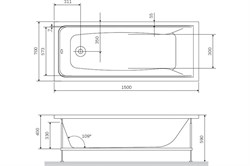 Ванна акриловая AM.PM Gem 150*70 W90A-150-070W-A - фото 106055