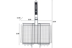 Решетка-гриль GOOD WOOD объемная с антипригарным покрытием BQ-NSS03 - фото 106275