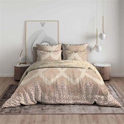 Комплект постельного белья ВАСИЛИСА Uniqcute евро 216*240 поплин гл/кр 50*70 100% хлопок LATTE - фото 106734
