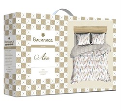 Комплект постельного белья ЛЕН НАШ Вдохновение с роз п/л отб наб/гл/кр Евро 195006/195096 - фото 106856