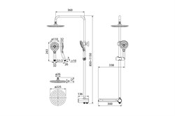 Душевой гарнитур IDDIS с верхней лейкой RAY RAYSB3Fi76 - фото 106970