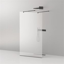 Перегородка душевая стеклянная EBATH SGL-2104AB/SGL-2004AB 1200*1900 черный - фото 107099