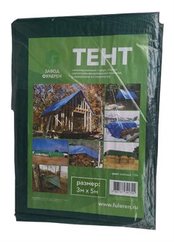 Тент FULEREN 3м*5м укрывной, усиленные углы, зеленый 120гр t3x5z - фото 107641
