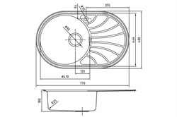 Мойка IDDIS SUNO S нержавеющая сталь, шелк, чаша слева 770*480 SUN77SLi77 - фото 107786