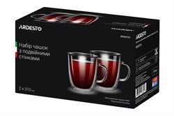 Набор чашек ARDESTO с двойными стенками 310 мл 2 шт бросиликатное стекло AR2631GH - фото 107793