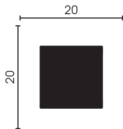 Рейка DECOR декоративная 20*20*3000мм/60 622-25 - фото 108530