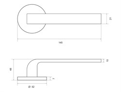 Ручка дверная ФЗ Veii Y Black - фото 108617