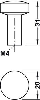 Ручка HAFELE мебельная цинковое литьё 31*20мм цвет хром полированный 110.35.271 - фото 108669