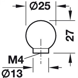 Ручка HAFELE мебельная цинковое литье 25*27*13мм цвет хром полированный 136.08.207 - фото 108673