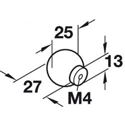 Ручка HAFELE мебельная цинковое литье 25*27*13мм цвет хром полированный 136.08.207 - фото 108674