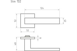 Ручка НОРА-М дверная Slim 132К черный - фото 108692