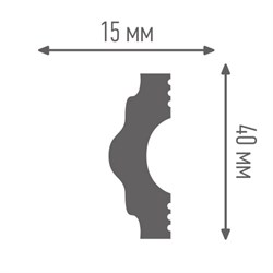 Плинтус ПЛИНТЭКС Молдинг M40/15 (120шт) - фото 108700