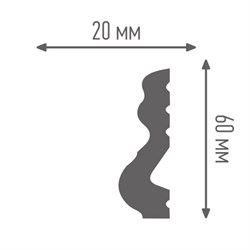 Молдинг ПЛИНТЭКС высокопрочный ART M4 60/20 (19) - фото 108709