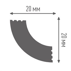 Плинтус ПЛИНТЭКС потолочный 2м A (A20/20) (210шт) - фото 108719