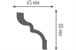 Плинтус ПЛИНТЭКС потолочный 2м H (H65/80) (80шт/85шт) - фото 108729