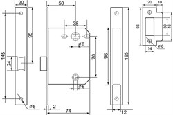 Комплект ФЗ для установки двери SET 20-L 170 BP BK - фото 108876
