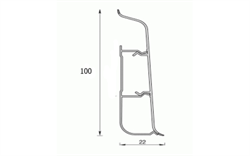 Плинтус WINART с съемной панелью 2,2м 100мм 10331 Генри каштан - фото 109000