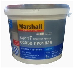 Краска водоэмульсионная MARSHALL EXPORT-7 мат латексная база С 9л 5248861 - фото 109111