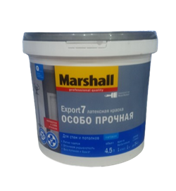 Краска водоэмульсионная MARSHALL EXPORT-7 мат.латексная BC 4,5л 5248850 - фото 109113