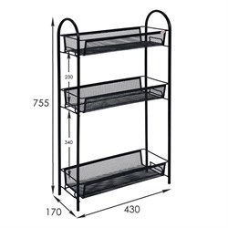 Этажерка ЛАДЬЯ 13, черная Э 399Ч - фото 109260