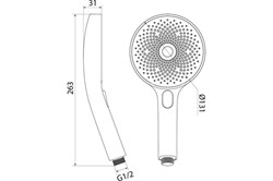 Лейка IDDIS для душа SpaHome хром SPA3F0Ci18 - фото 109361