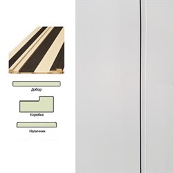 Коробка ЛЕСКОМ экшпон квадратная 70*26*2070 с уплотнителем эмалит белый (стойка1-шт) - фото 109430