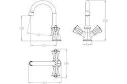 Смеситель КРИСТАЛЛ для раковины 829-01 хром - фото 109560
