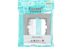 Рамка LEZARD VESNA 1-ая горизонтальная, платина 742-3500-146 - фото 109573