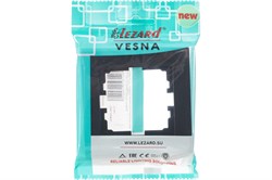 Рамка LEZARD VESNA 1-ая горизонтальная, черная матовая 742-4200-146 - фото 109594