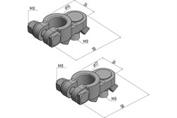Клемма REXANT аккумуляторной батареи автомобиля (АКБ) универсальная 16-0441 - фото 109878
