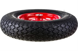 Колесо ЭКСПЕРТ пневматическое для тачки красное 4.00-8 А d20мм - фото 110055