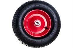 Колесо ЭКСПЕРТ пневматическое для тачки красное 4.00-8 А d20мм - фото 110057
