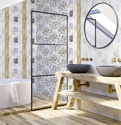 Панель 7мм*2,7*0,25 Мозаика голубая лагуна (161/1) - фото 110181