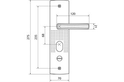 Комплект ручек АЛЛЮР РН-А222-L универс. для кит. металл. дверей левая (12) - фото 110207