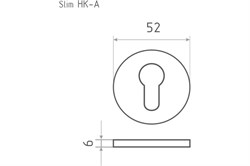 Накладка НОРА-М под ключ Slim НК-А матовый никель - фото 110279