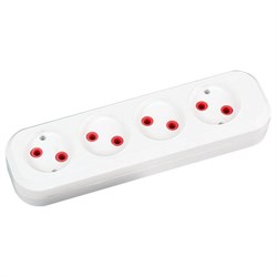 Колодка SIRIUS К-2404 4 гнезда без заземления 10А 250В - фото 110653