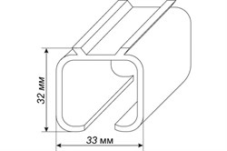 Направляющая верхняя для раздвижных дверей N2-2м - фото 111011