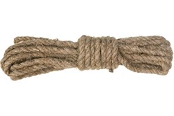 Веревка льнопеньковая, D=12мм, L=10м, крученная 94012 - фото 111229