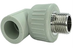 Отвод DENIZ ППР с наружней резьбой 25*1/2 - фото 111525