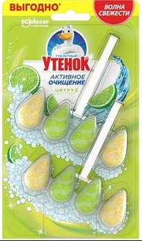 Блок ТУАЛЕТНЫЙ УТЕНОК твердый подвесной в ассортименте 38,6г - фото 112522