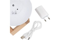 Светильник Gauss настольный NN004 3D Луна 1W 220-240V D13см белый 13см c увлажнителем воздуха LED 1/ - фото 112907