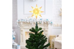 Верхушка VEGAS на ёлку Звезда 8-конечная , белая 10 LED теп.22*5.5*30см с таймером 55150 - фото 113029