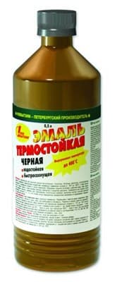 Эмаль НОВБЫТХИМ термостойкая черная 0,5л - фото 11442