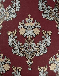 Обои ЛАНИТА ВКV Шардоне декор (серебристо-бордово-золотой) ВКV6-1183 0,53*10,05м (1упак-16рул) - фото 115541