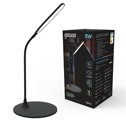 Светильник Gauss Qplus настольный GTL502 8W 500lm 3500-5500K 170-265V черный диммируемый LED 1/12 GT - фото 117049